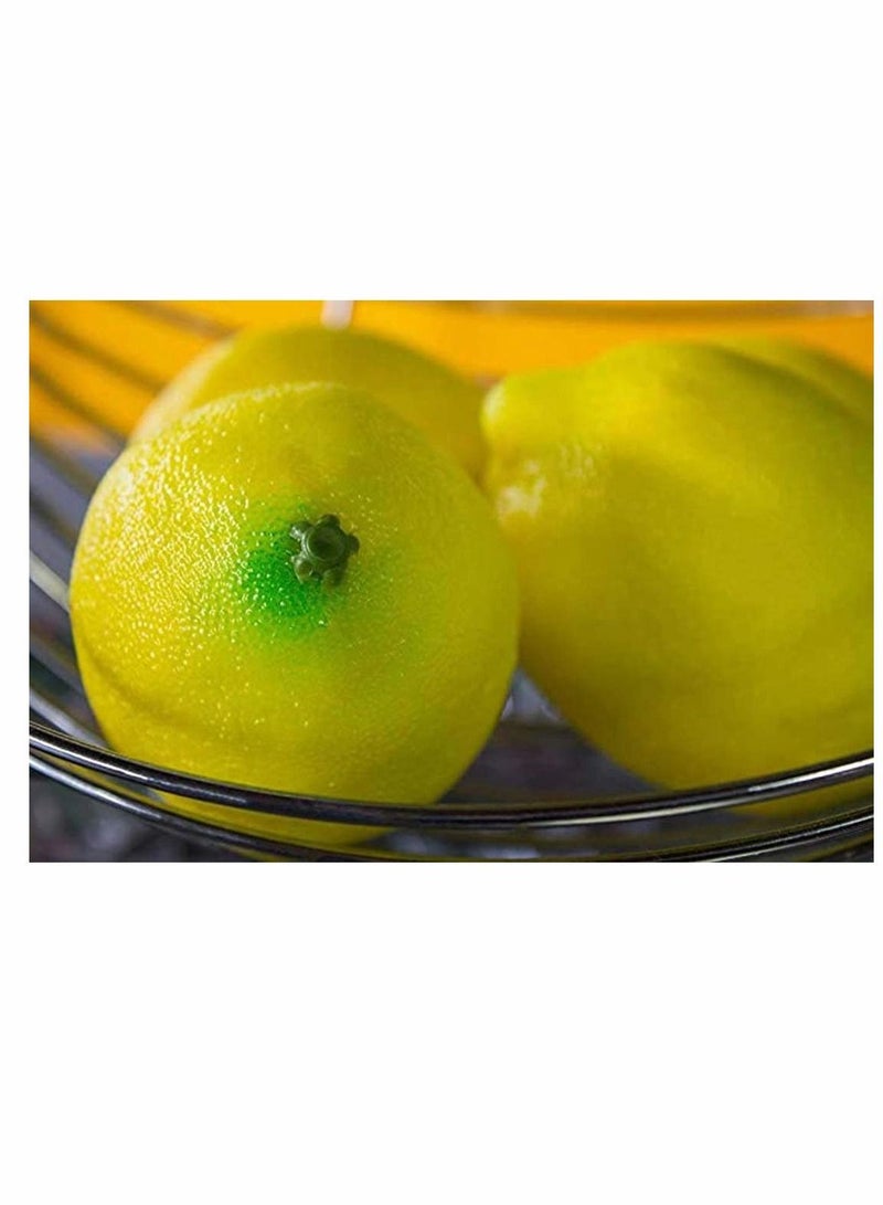 Y&D 10pcs Artificial Lemon Fake Fruit Plastic Food For Home House Kitchen Party Decoration Festival Display Lifelike - Image 4