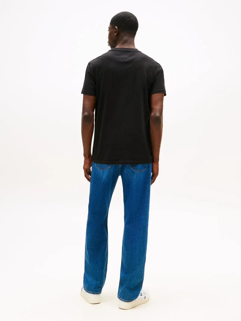 TOMMY JEANS black Slim T-Shirt for Men | Best Price UAE