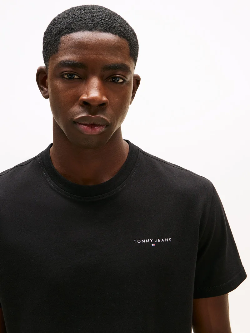 TOMMY JEANS black Slim T-Shirt for Men | Best Price UAE