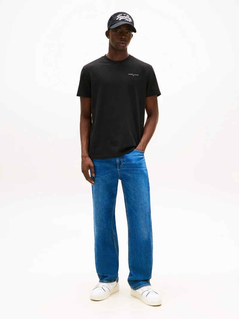 TOMMY JEANS black Slim T-Shirt for Men | Best Price UAE