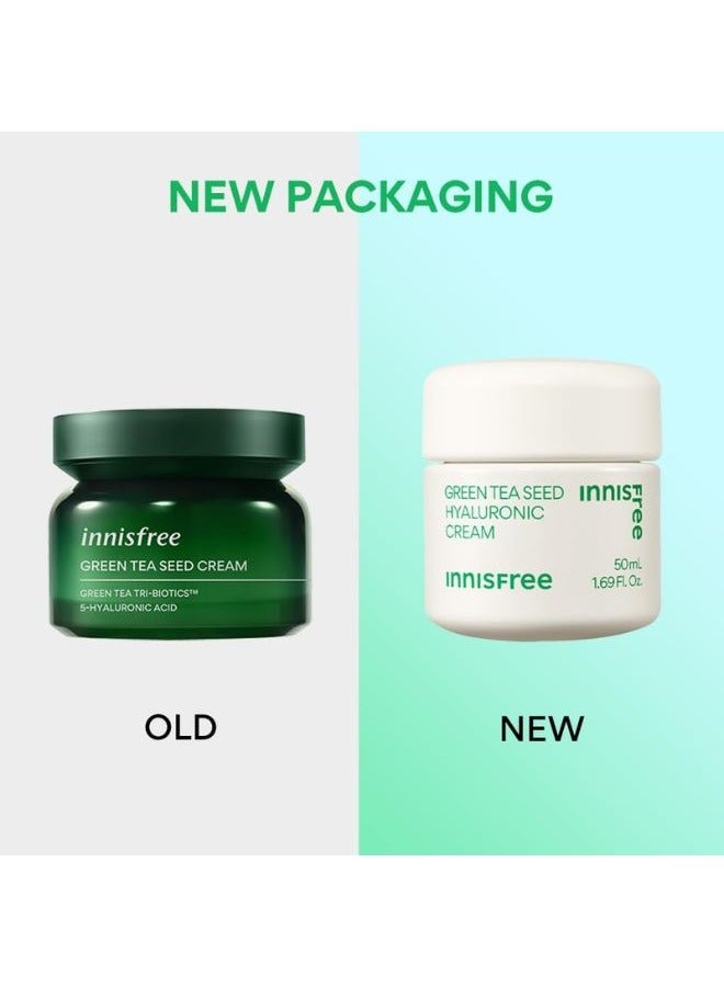 إنِّسفري Green Tea Seed Hyaluronic Cream, Deep Hydration, Strengthen Skin Barrier VEGAN Skincare 50ml - Image 2
