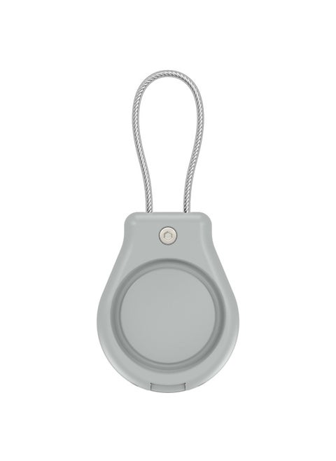 Safety Lock Metal Rope Protective Cover Suitable For Apple Airtag Protective Cover Locator Anti-loss Device Three-proof Full Package-Color:Gray-Applicable Models:Suitable For Apple Airtag Protective Case