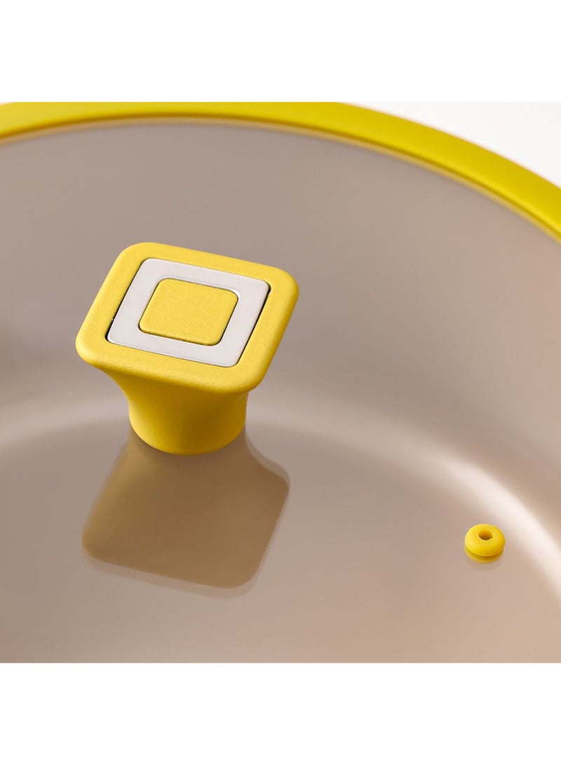 DANUBE HOME Chef’s Delight Brilliant Wok with Lid – Non-Stick PFOA Free Deep Frying Pan for Cooking, Durable Heavy-Duty Cookware, Induction Compatible, Ideal for Stir Fry & Saute L32XW9.5Cm - Image 3