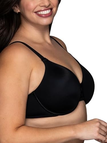 Vanity Fair Women's Plus Size Beauty Back Smoothing Minimizer Bra, Midnight Black, 44DD - Image 2