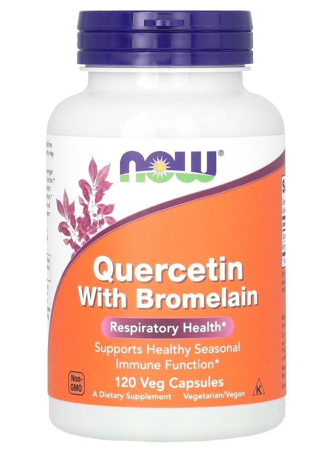 now Quercetin with Bromelain 120 Veg Capsules