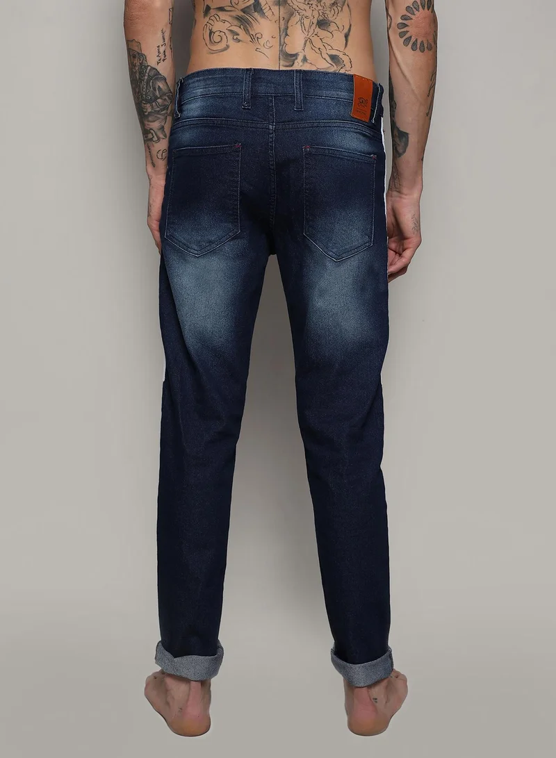 Campus Sutra Men's Side-Striped Skinny Fit Denim Jeans