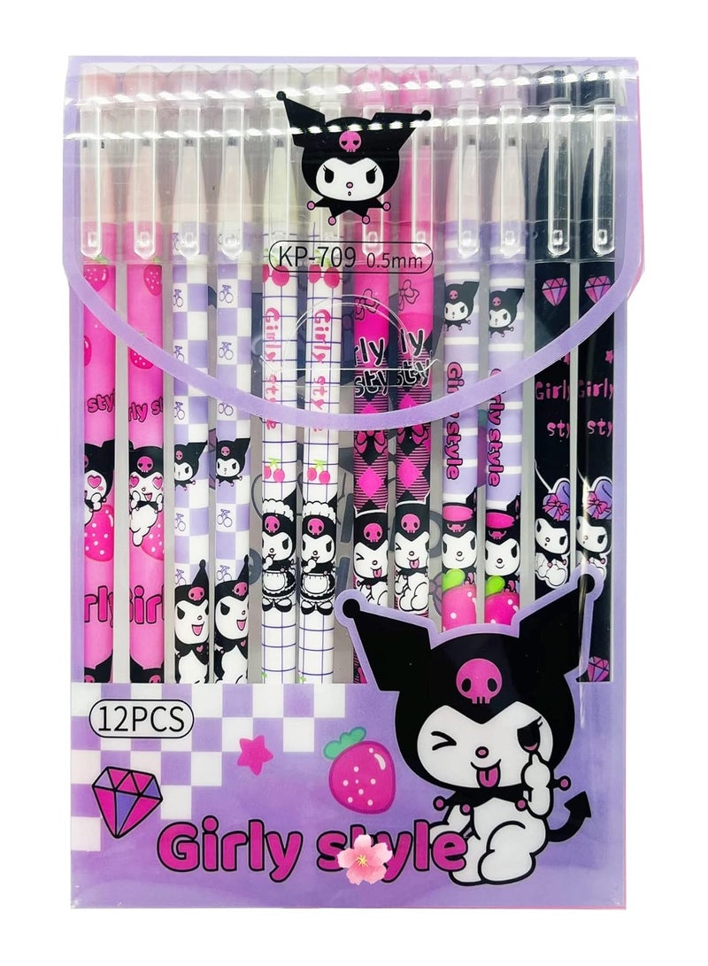 general 12pcs Anime Pens Ballpoint Pens Anime Erasable Pens Gifts School Supplies Back to School Supplies - Image 1