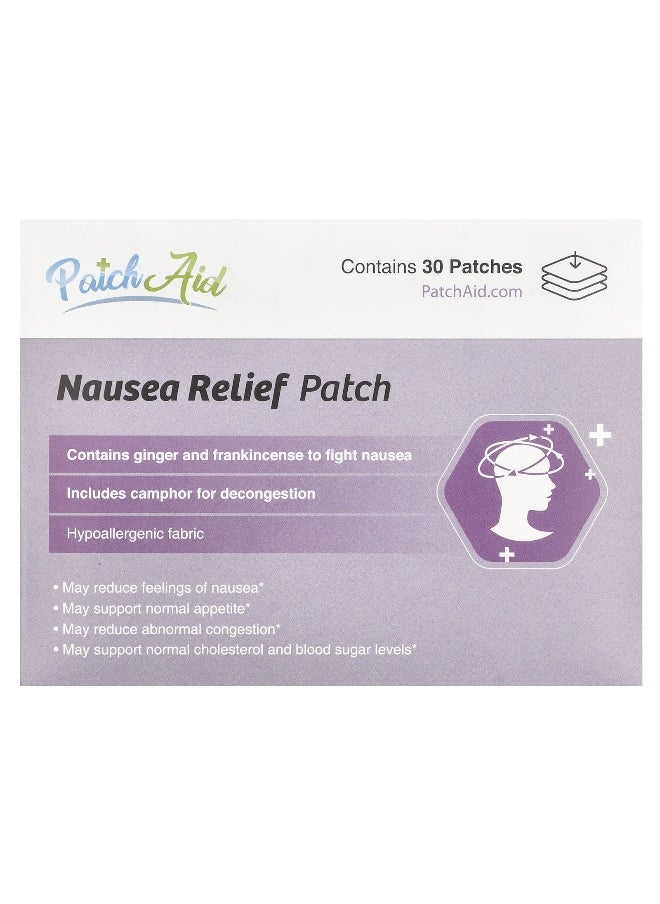 PatchAid - PatchAid, Nausea Relief Patch, 30 Patches - Image 1