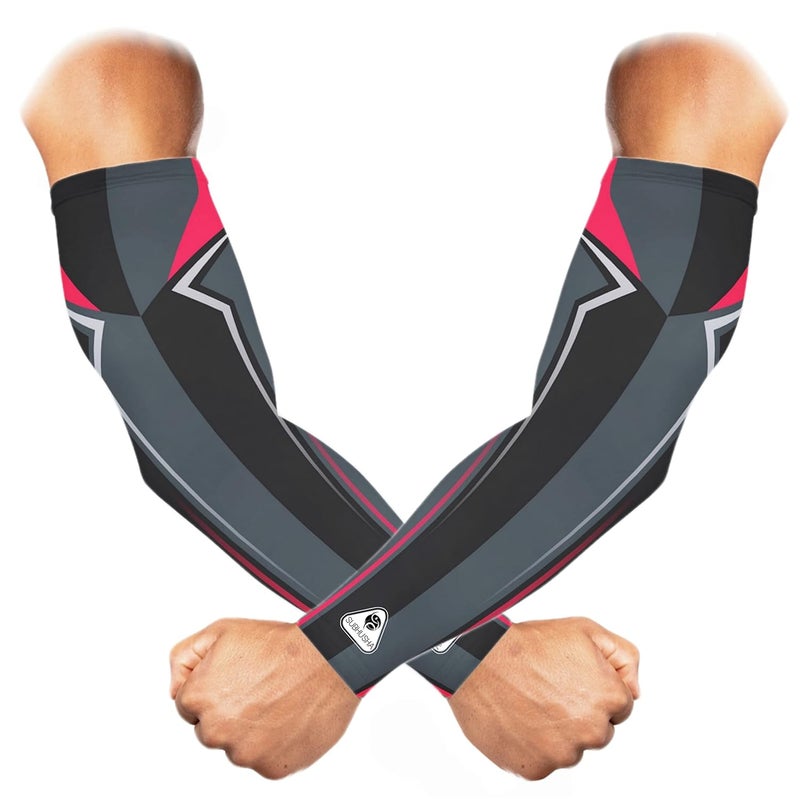 SUBHUSHA Arm Sleeve Unisex Sports Compression Sun Protection UV UPF 50 Cooling Sleeve Tattoo Cover Up Men & Women Cycling Cricket Biking Riding Golf Football Basketball & Running DP13 - Image 1