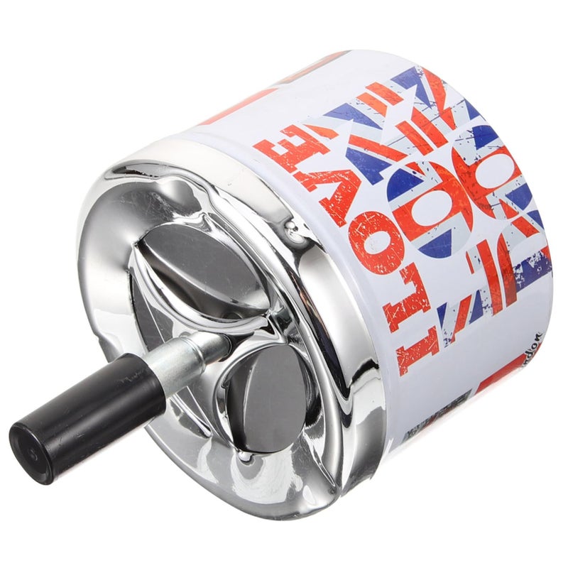 Portable Ashtray With Automatic Extinguishing Lid For Outdoor Travel Car Home Use Black - Image 2