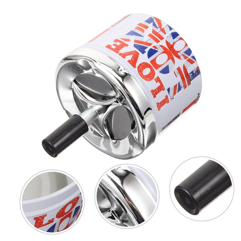 Portable Ashtray With Automatic Extinguishing Lid For Outdoor Travel Car Home Use Black - Image 4