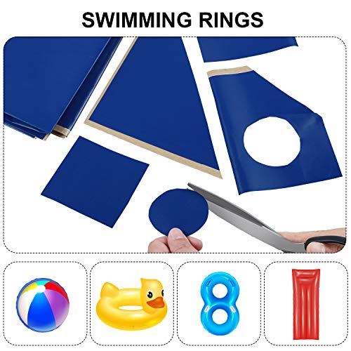 Syhood Extra Large Pool Liner Repair Patch 2.8 ft x 4.1 ft Dark Blue Self Adhesive Vinyl Pool Patch Repair Kit for Christmas Bounce House Above Ground Pools Inflatable Floats Toys Snow Tube - Image 4