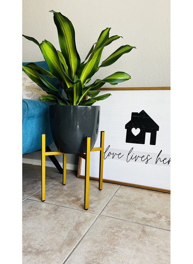 RAINBLELAND RAINBLELAND Plant Stand 10 11 12 13 14 In, adjustable Metal Planter Stand, Mid Century modern Plant Stands for Indoor Plants, Indoor Plant Pots, Expandable Plant Holder Stand, Metal Adjust Stand  - Image 3