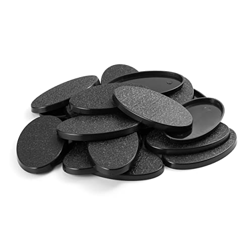 EasyPegs 60 x 35 mm Textured Plastic Oval Bases Wargames Table Top Games 20 Count - Image 1