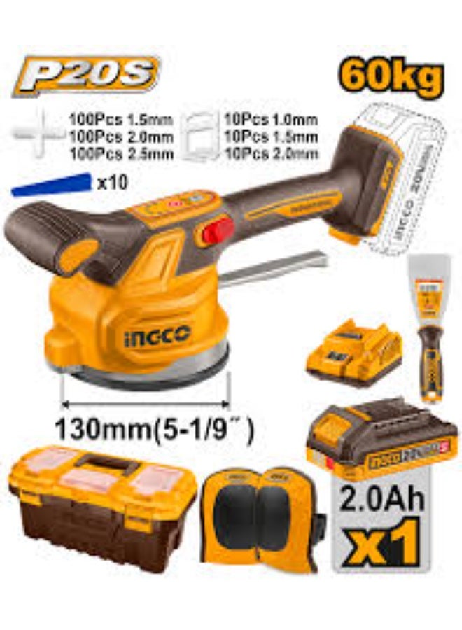 INGCO Cordless Tile Vibrator & Suction Tool with Bag and Putty Knife - Image 4