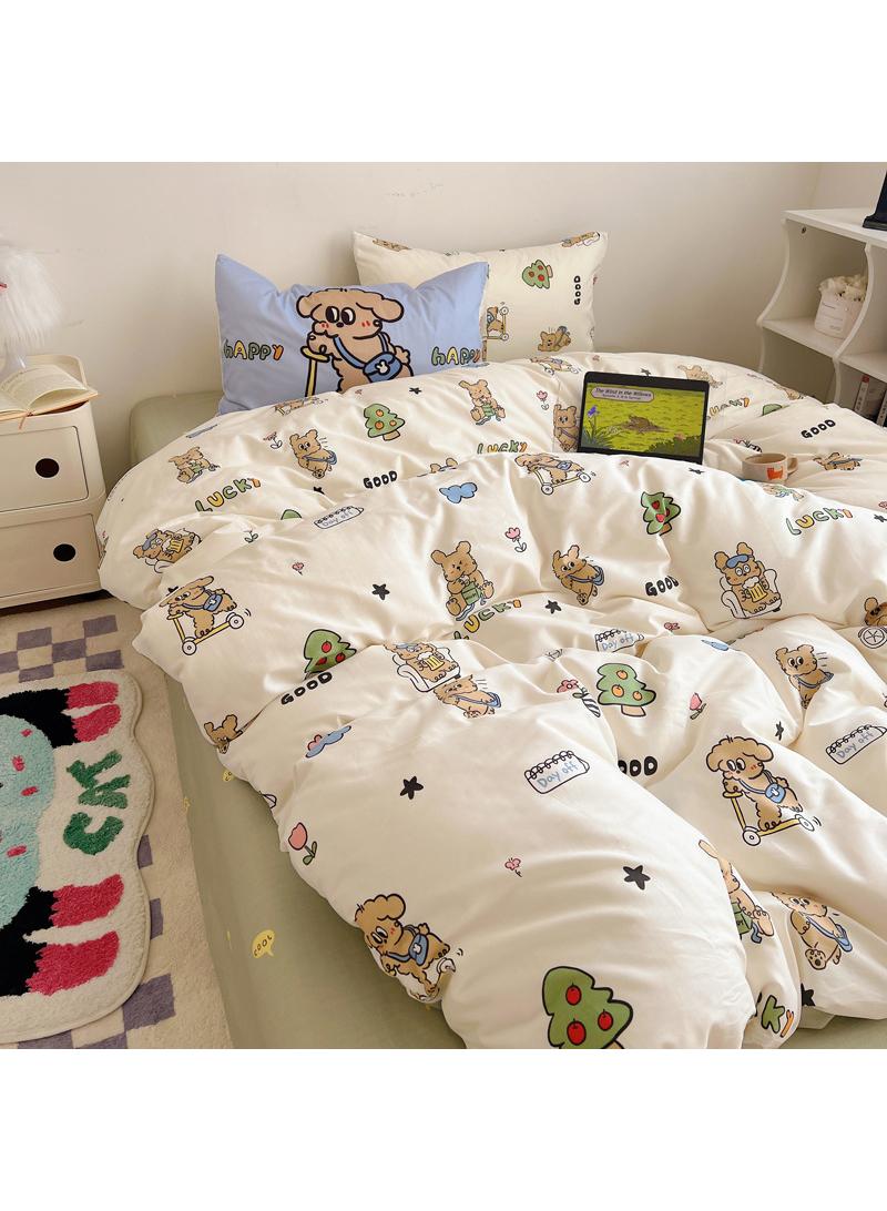 4-Piece Cartoon Anime Cotton Comfortable Set Bed Sheet Set Children'S Day Gift Birthday Gift  - Image 1
