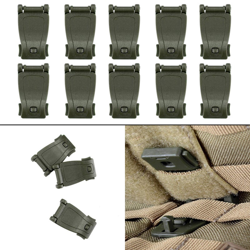 BOOSTEADY 36PCS Attachments for Tactical Backpack Vest Belt,D-Ring Grimloc Locking Gear Clip, Web Dominator Elastic Strings, Strap Management Tool Buckle,Hydration Tube Clips,Key Ring,MOLLE Bag - Image 4