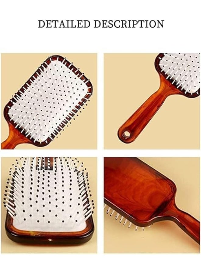 Paddle Hair Brush – Gentle Detangling Brush for Wet & Dry Hair, Flexible Cushion Base, Ball-Tipped Nylon Bristles, Comfortable Grip, Suitable for All Hair Types - Image 4