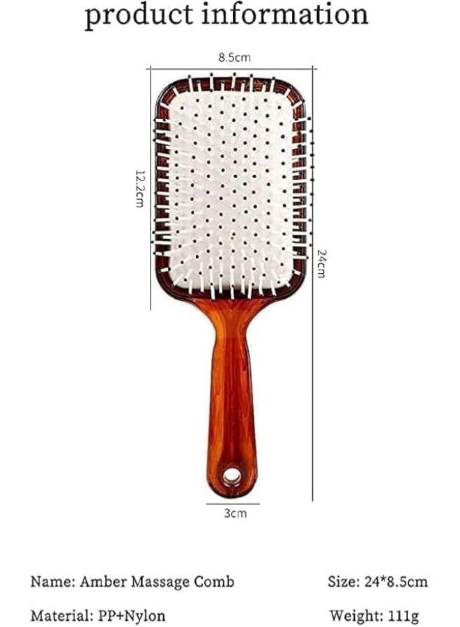 Paddle Hair Brush – Gentle Detangling Brush for Wet & Dry Hair, Flexible Cushion Base, Ball-Tipped Nylon Bristles, Comfortable Grip, Suitable for All Hair Types - Image 5