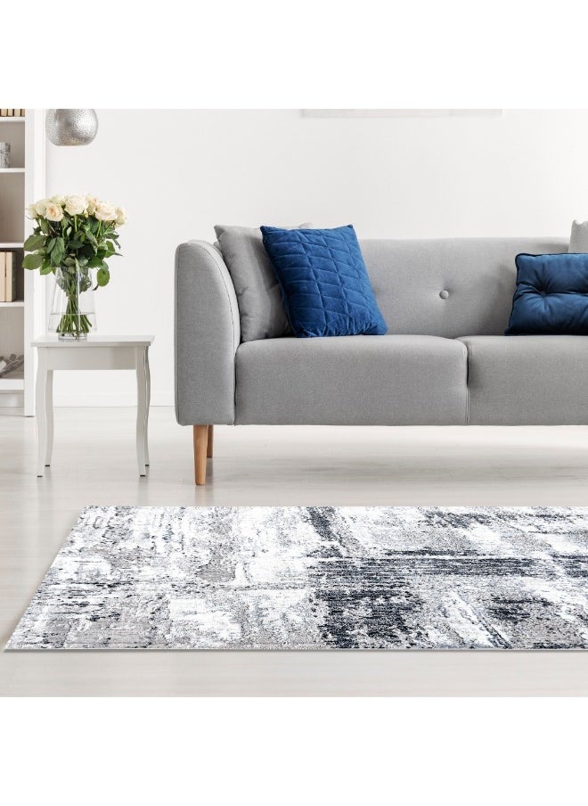 HANDPICKED FURNITURE Handpicked Furniture Abstract Blue Rug, Ultra Soft Area Carpets For Bed Room, Living Room, And Dining Room, Antislip Floor Carpets, Easy To Clean, Made In Turkey  - Image 2