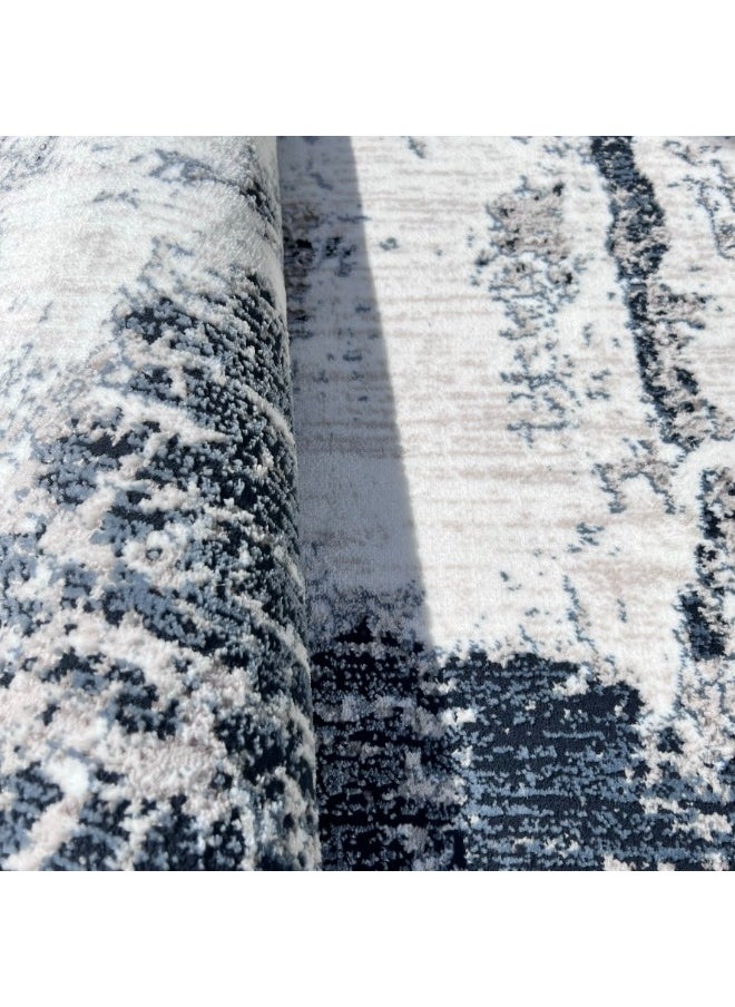 HANDPICKED FURNITURE Handpicked Furniture Abstract Blue Rug, Ultra Soft Area Carpets For Bed Room, Living Room, And Dining Room, Antislip Floor Carpets, Easy To Clean, Made In Turkey  - Image 4