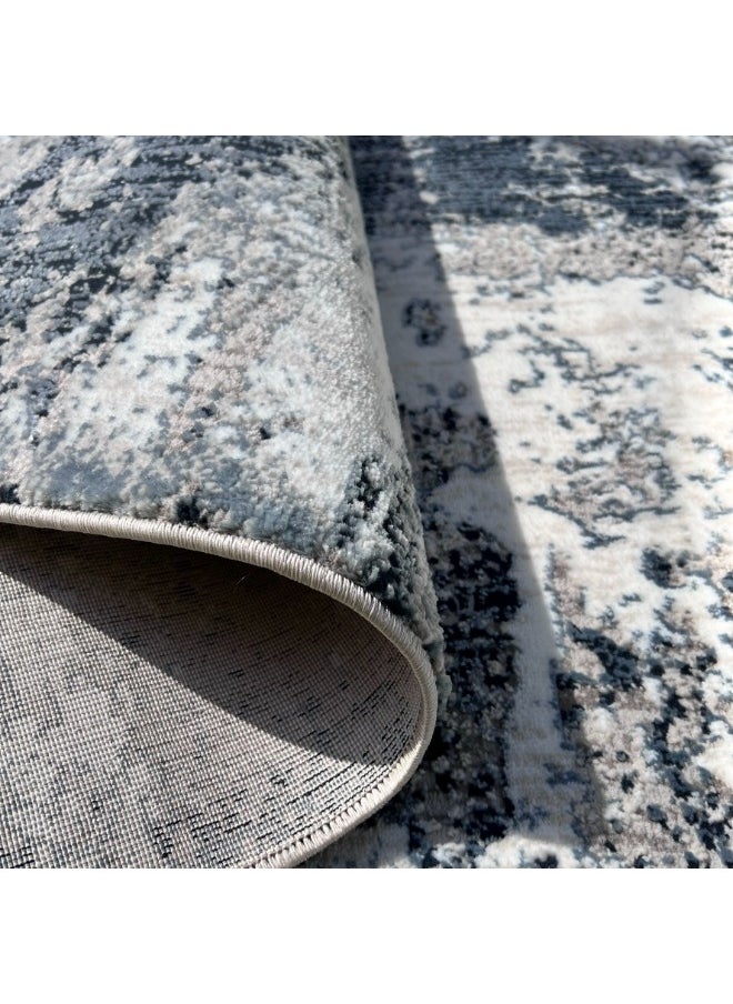 HANDPICKED FURNITURE Handpicked Furniture Abstract Blue Rug, Ultra Soft Area Carpets For Bed Room, Living Room, And Dining Room, Antislip Floor Carpets, Easy To Clean, Made In Turkey  - Image 3