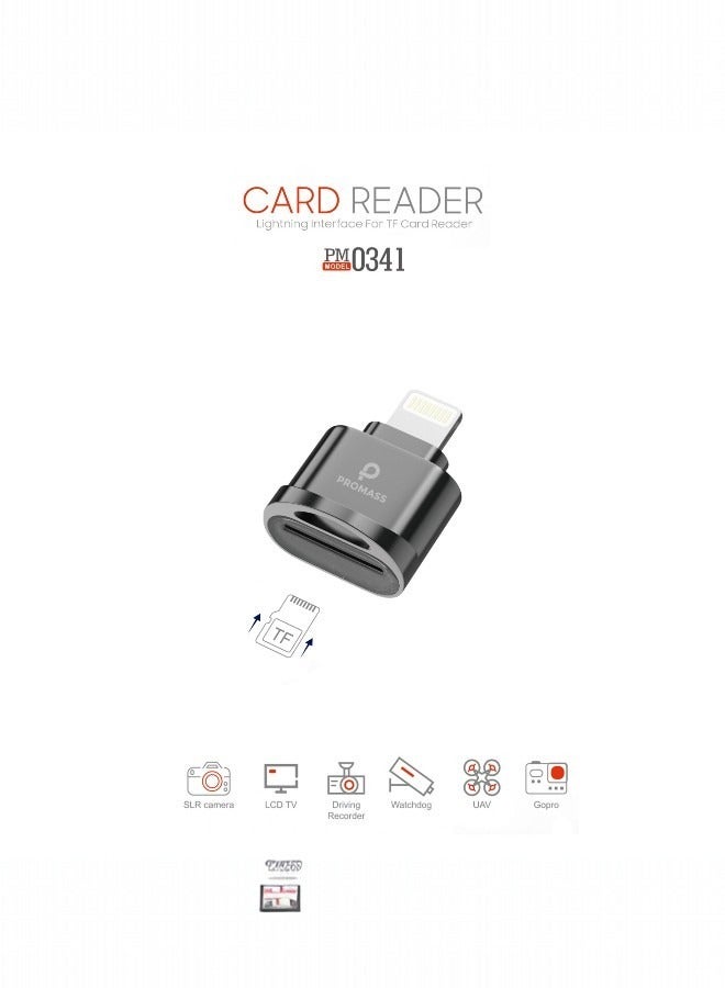 PROMASS Memory Card Reader for iPhone Lightning - Compatible with iPhone 14 Pro Max/ iPhone 14 Pro/ iPhone 14 Plus/ iPhone 14/ 13/ 12/ 11/ 8/ 7/ - Image 1