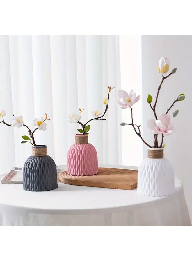 Scandinavian Modern Plastic Vase Basket Grey Home Living Room Decoration Wedding Ornament - Image 5