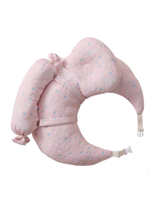 Nursing Arm Support Pillow with Adjustable Straps, Removable Cover, Multi-Purpose (light pink)