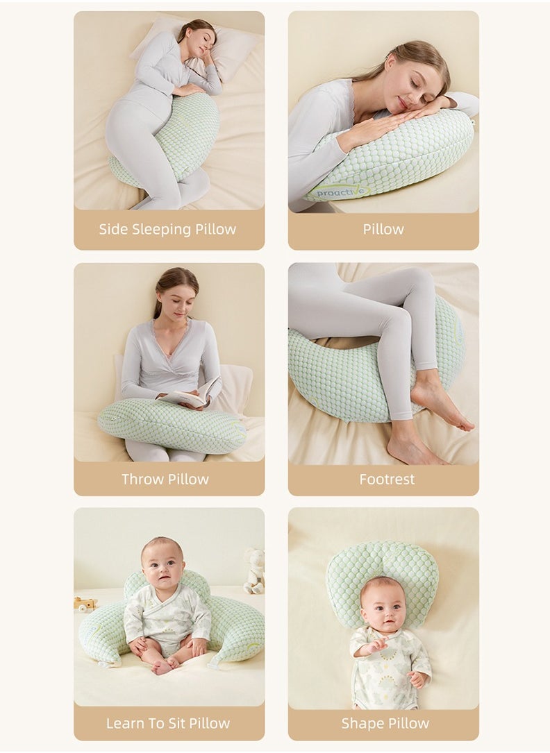 Nursing Arm Support Pillow with Adjustable Straps, Removable Cover, Multi-Purpose (light pink)