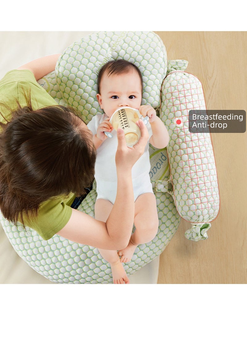 Nursing Arm Support Pillow with Adjustable Straps, Removable Cover, Multi-Purpose (light pink)