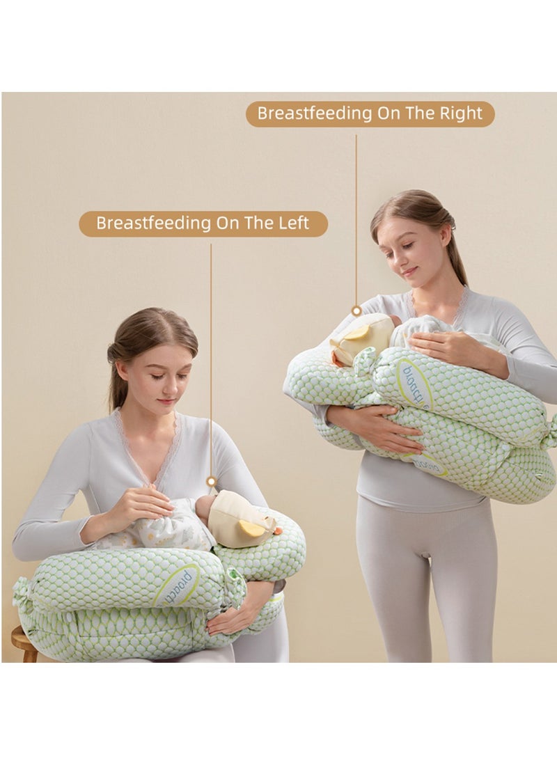 Nursing Arm Support Pillow with Adjustable Straps, Removable Cover, Multi-Purpose (light pink)