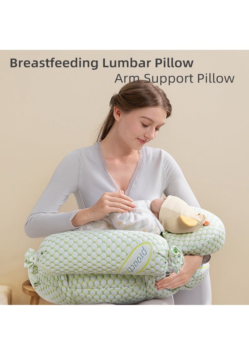 Nursing Arm Support Pillow with Adjustable Straps, Removable Cover, Multi-Purpose (light pink)