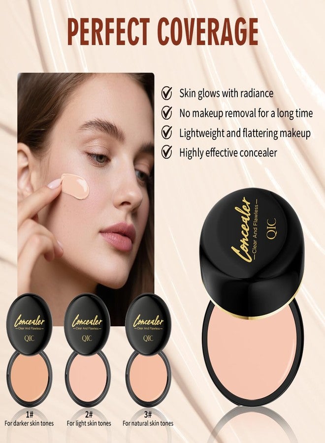 QIC Concealer,Natural Color Correcting Concealer for Women,Full Coverage Makeup for Face Eye Body,Nourishing Makeup for a More Even Complexion(Deep Skin Tone, 1.36 Fl Oz) - Image 2