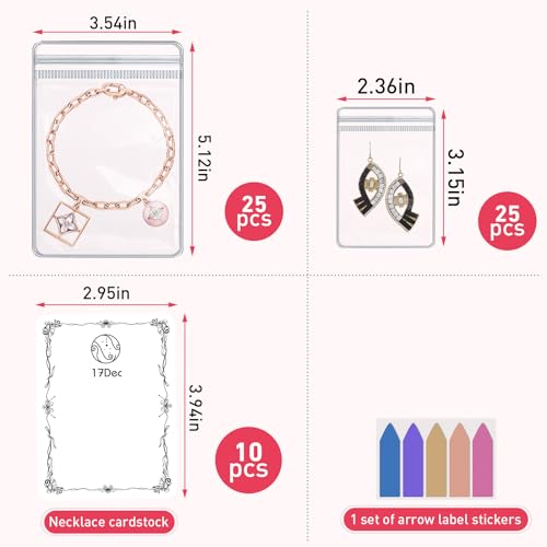 17Dec Large Transparent Jewelry Storage Book with 300 Pockets and 50 Jewelry Pouches,Travel Jewelry Organizer and Storage,Jewelry Binder Organizer for Earring,Bracelet,Necklace - Image 3