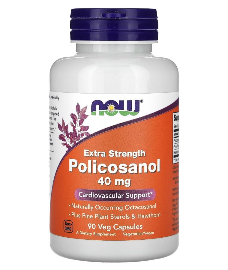 now Policosanol 40 mg 90 Veg Capsules