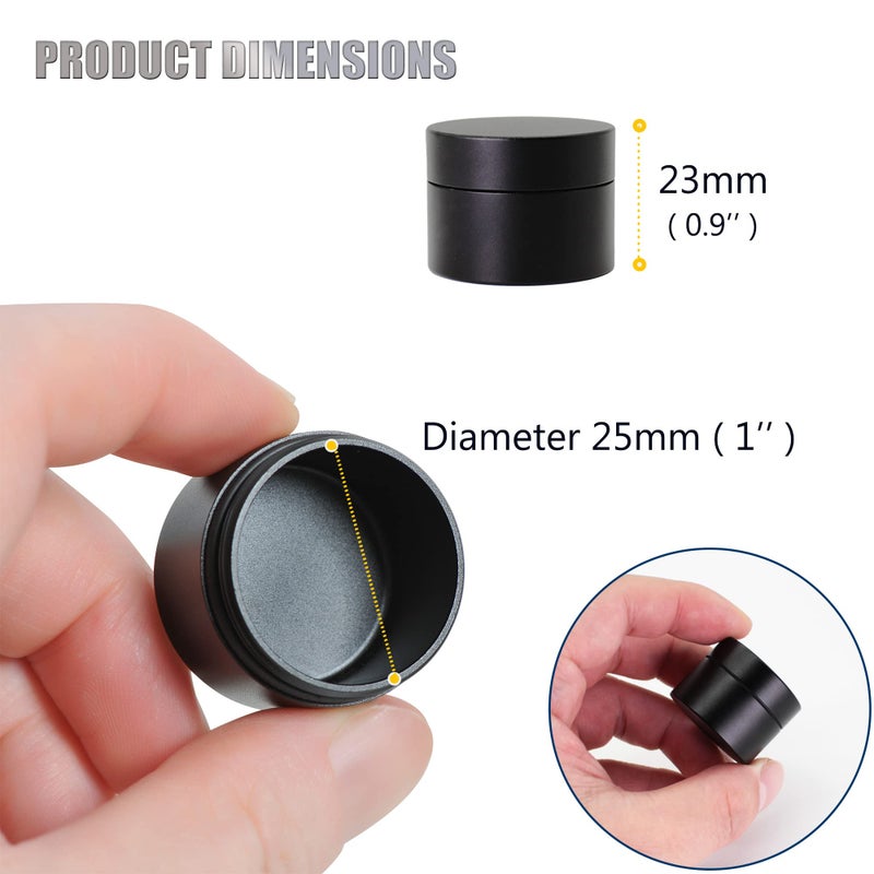 PPFISH EDC Portable Daily Pill Case, Heavy Duty Aluminium Alloy Round Pill Box, Waterproof Travel Pill Organizer, Pocket Purse Medicine Vitamin Holder EDC Container for Outdoor Camping Working - Image 2