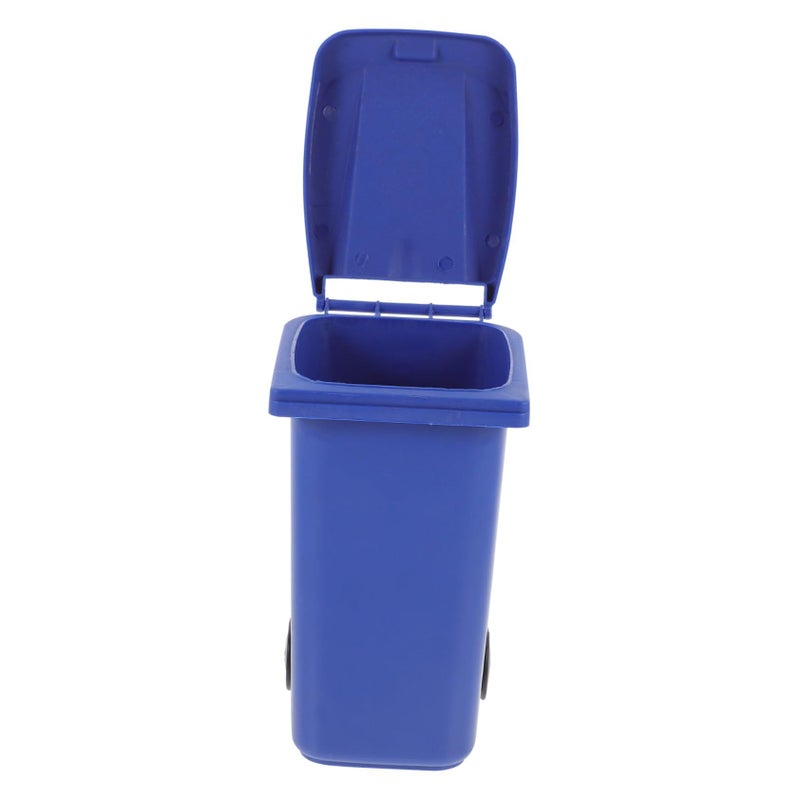 Mini Desktop Trash Can With Lid Compact Waste Bin Pen Holder For Office Home Dorm - Image 1