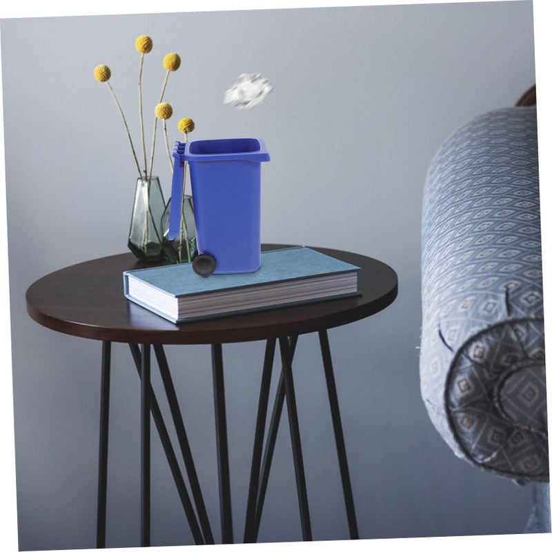 Mini Desktop Trash Can With Lid Compact Waste Bin Pen Holder For Office Home Dorm - Image 5