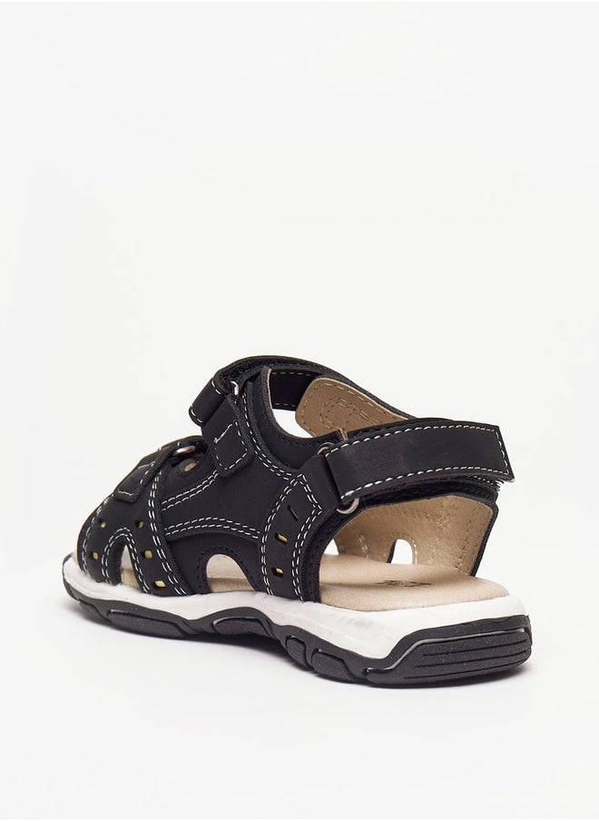 LBL by Shoexpress - Boy's Stitch Detail Floaters With Hook And Loop Closure Ramadan Collection - Image 1
