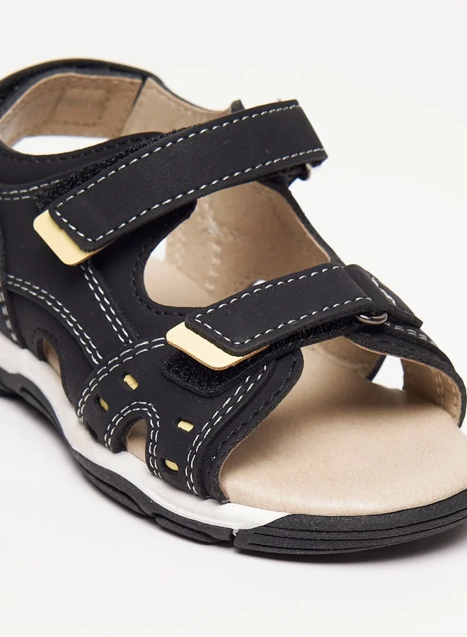 LBL by Shoexpress Boy's Stitch Detail Floaters With Hook And Loop Closure Ramadan Collection