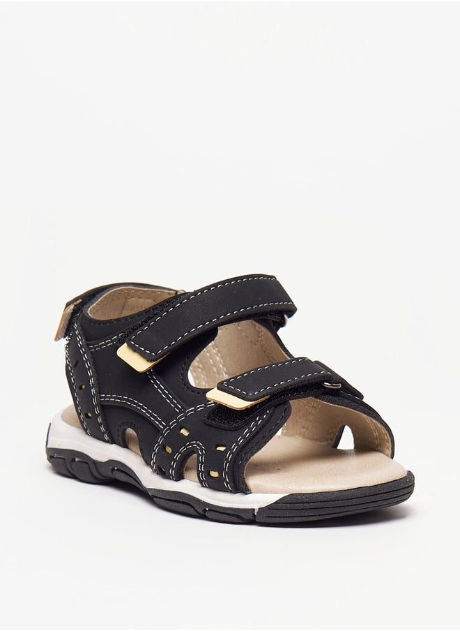 LBL by Shoexpress - Boy's Stitch Detail Floaters With Hook And Loop Closure Ramadan Collection - Image 1