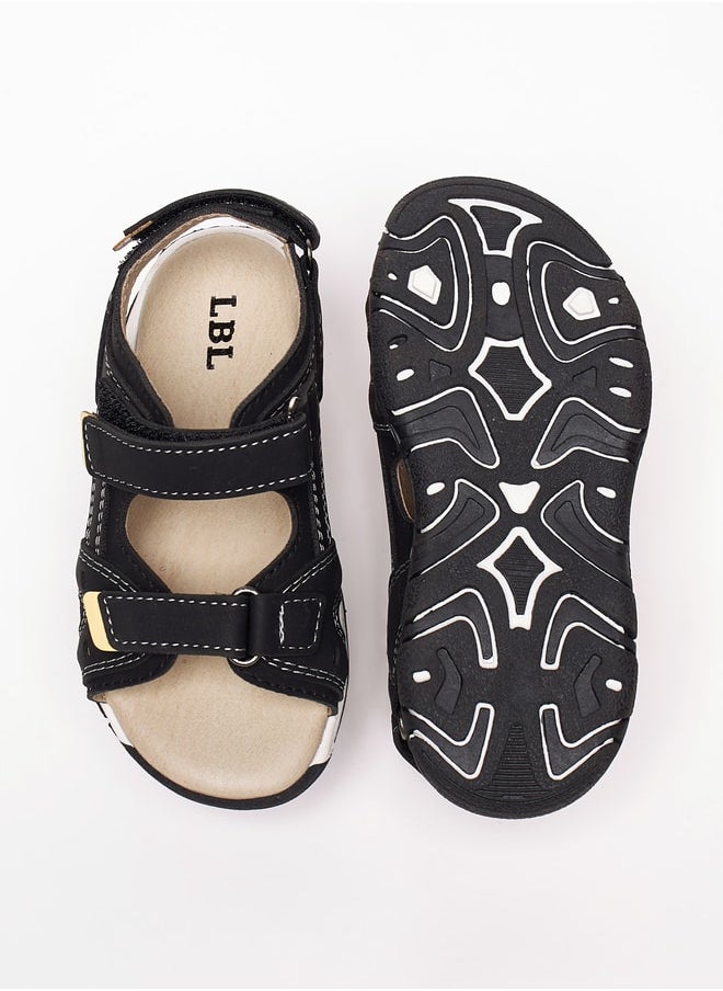 LBL by Shoexpress - Boy's Stitch Detail Floaters With Hook And Loop Closure Ramadan Collection - Image 1