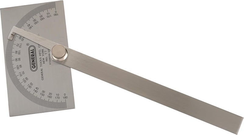 Angle Protractor #17 Stainless Steel Square Head - Measuring Tool for Carpenters & Woodworking Hobbyists