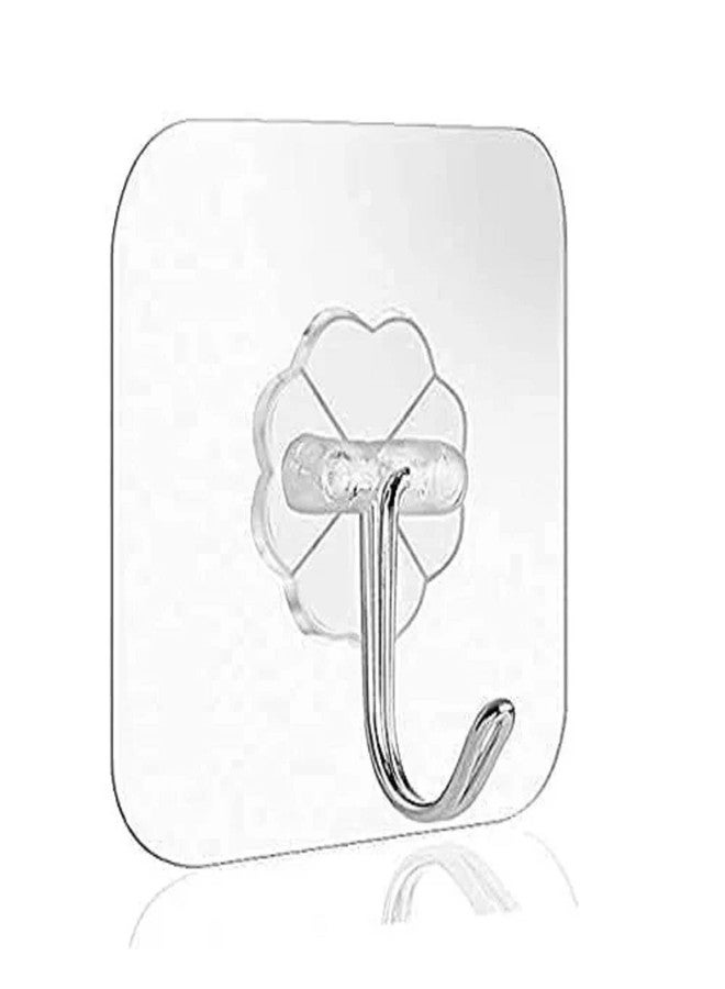 T TOPLINE Hook Set of 5 for Hanging Strong, Hooks for Wall Without Drilling,Hooks for Wall Seamless Design Weight Capacity 2kg - Image 1