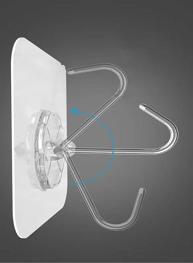 T TOPLINE Hook Set of 5 for Hanging Strong, Hooks for Wall Without Drilling,Hooks for Wall Seamless Design Weight Capacity 2kg - Image 5
