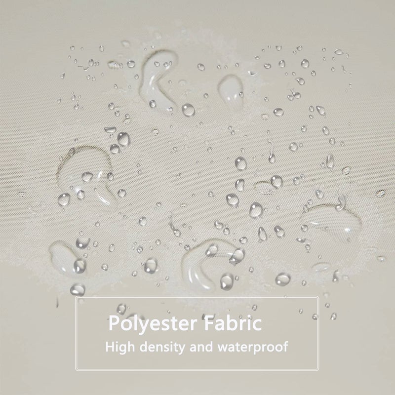 LLSCL Beige Yellow Fabric Shower Curtain Liner with Magnets, Waterproof Hotel Quality, 72 x 72 Machine Washable - Image 4