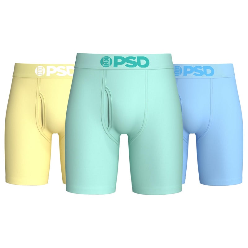 PSD Underwear Men's Pastel Modal Boxer Brief 3 Pack, Multi, S - Image 1