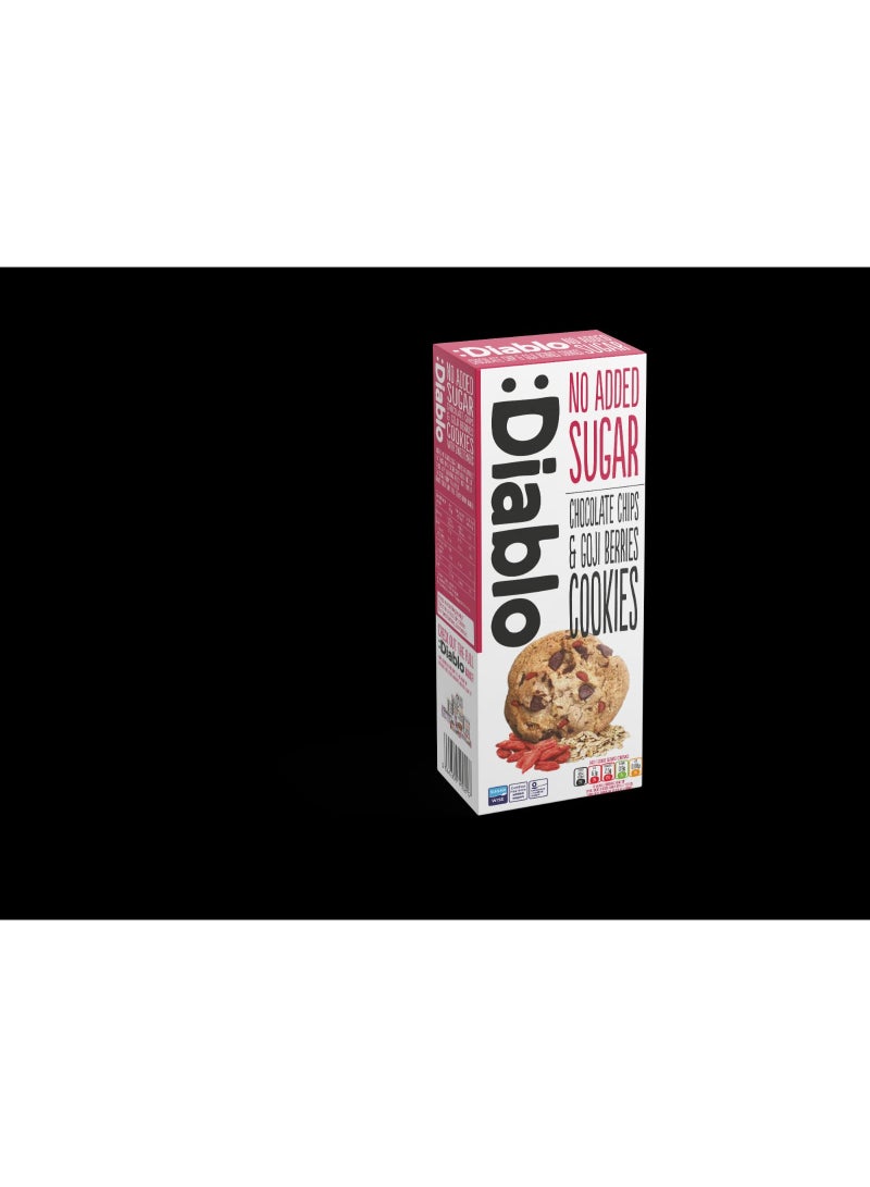 Diablo – Sugar Free Chocolate Chip & Goji Berry Cookies | No Added Sugar | High in Antioxidants | 135g Pack of 3 (Expiry 30th June 2026) - Image 2