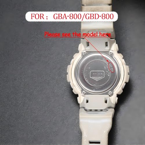 XBDSW Resin Watch Strap Compatible with Casio G-Squad GBA-800 Men's GBD800 Watch Band Sport Waterproof Rubber Replacement Bracelet Watch Accessories (Black) - Image 3